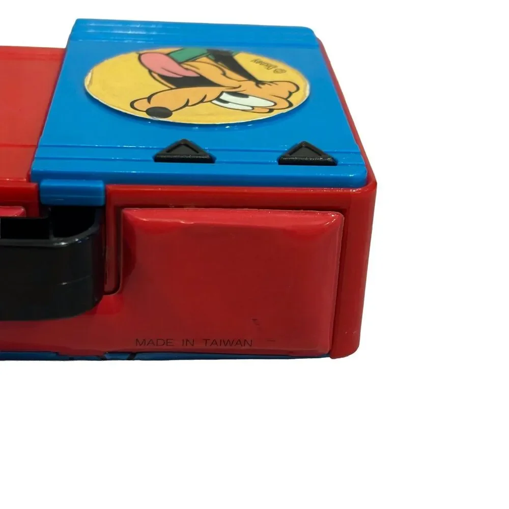 Vintage 1991 Disney FLOMO Mickey & Friends Boombox Pop-Up Pencil Case Sharpener